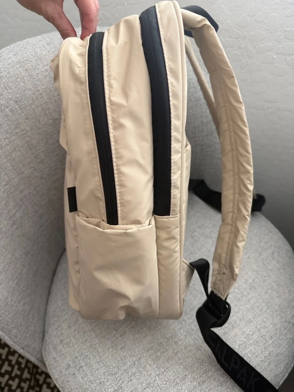 Calpak Luka 15 inch Laptop Backpack in Oatmeal